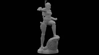 Thumbnail: Bo Katan - Mandalorian Star Wars STL File for 3D Printing | file links in discription
