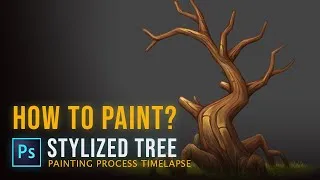 Thumbnail: How to Paint Stylized Tree -  Easy Digital Painting Tutorial