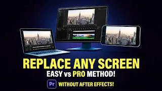 Thumbnail: Replace Any Screen in Premiere Pro 🔥 | Corner Pin Easy vs Pro Method (No After Effects)