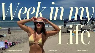 Thumbnail: WEEK IN MY LIFE | SAN DIEGO, SHOULDERS & BICEPS, SUNDAY RESET