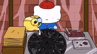 Thumbnail: Cat's Fish-shaped Bun Stand (ASMR Animation)
