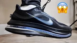 Thumbnail: Nike Pegasus Premium On Feet Sneaker Review (Black,Silver,Blue) 