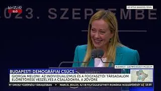 Thumbnail: Demográfiai csúcs 2023 - Giorgia Meloni beszéde - HÍR TV (Sep 14, 2023)
