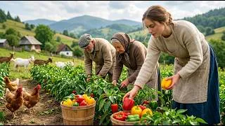 Thumbnail: Peaceful Countryside Garden Life | Harvesting Fresh Vegetables & Feeding Farm Animals