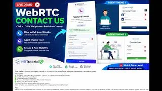 Thumbnail: VICIdial WebRTC Contact Us Demo | Browser Click-to-Call + 2 Agent Login Themes