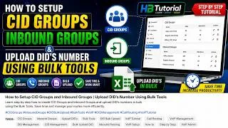 Thumbnail: VICIdial CID Groups & Inbound Groups Setup | Bulk Upload DID Numbers