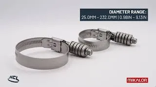 Thumbnail: Mikalor Constant Tension ASFA Clamp | High-Torque Worm Drive Hose Clamp