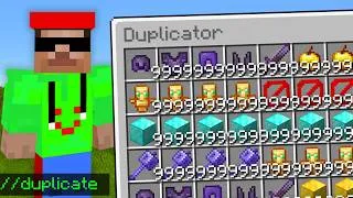 Thumbnail: I Secretly Cheated Using //DUPLICATE in Minecraft Manhunt