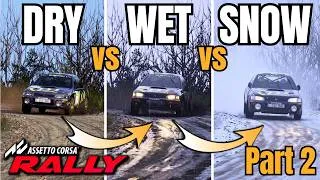 Thumbnail: Testing on GRAVEL: Dry, Wet and Snow - How Different Does it Feel in AC Rally?