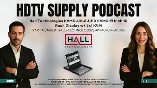 Thumbnail: Hall Technologies KVMC-UH-8-UHD KVMC 19 Inch 1U Rack Display w/ 8x1 KVM