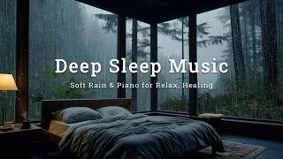 Thumbnail: Warm Bedroom Rain and Piano at Night - Cozy Sleep Music for Stress Relief and Deep Rest
