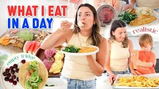 Thumbnail: What I Eat In A Day (Empty Fridge Edition) | Realistic Mom Life with 2 Kids