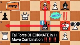 Thumbnail: Mikhail Tal Force CHECKMATE in 11 move by Rook and Knight Sacrifice to George Botterill in 1973‼️