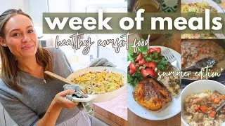 Thumbnail: what we eat in a week | healthy + high protein dinners