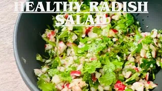 Thumbnail: Quick & Easy Radish & Coriander Salad | Health Vegetarian/ Vegan Friendly Recipes