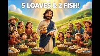 Thumbnail: 🍞🐟Jesus Feeds the 5,000 | Bible Story Song for Kids | Fun Bible Story Sing-Along for children