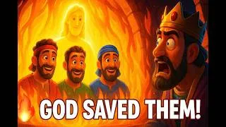 Thumbnail: God Saved Them from the Fire 🔥 | Shadrach, Meshach & Abednego | Bible Story Song for Kids