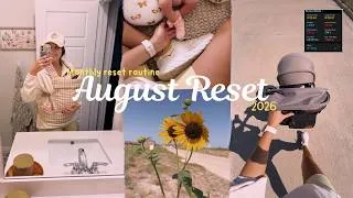 Thumbnail: August Reset🧼✨| cleaning, goal-setting, planning as a first time mom|
