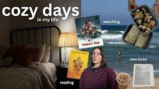 Thumbnail: VLOG: spend a few cozy days with me 🧚🏽 reading this woven kingdom, watching widows bay, etc (chatty)