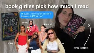 Thumbnail: Reading vlog: Book girlies pick how many pages I read 🧚🏼‍♀️