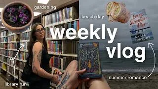 Thumbnail: Weekly vlog: summer vlog, reading summer romances, going to malibu, starting a butterfly garden, etc