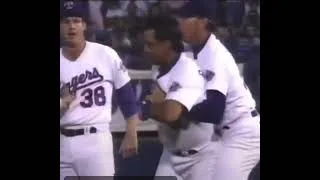 Thumbnail: MLB History (1993) The Ryan and Ventura incident.