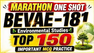 Thumbnail: Top 150 BEVAE -181 MCQ marathon 🔥, important MCQ practice | Environmental studies IGNOU 