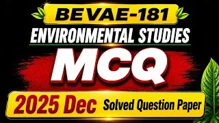 Thumbnail: BEVAE - 181 Environment Studies 2025 December Solved Question paper ignou 