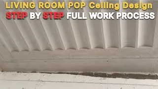 Thumbnail: Modern Living Room POP Ceiling Design 2025 🔥 | Step by Step Full Work Process | Hall Ceiling Design”