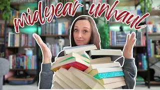 Thumbnail: getting rid of 10% of my bookshelf | midyear book unhaul