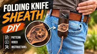 Thumbnail: FOLDING KNIFE SHEATH – DIY Leathercraft ASMR