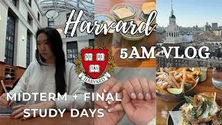 Thumbnail: 5AM HARVARD STUDY VLOG 🏫 productive midterm days in my life, study motivation, cafe study with me