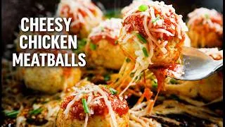 Thumbnail: Juicy Air Fryer Chicken Meatballs | Cheesy & Easy Dinner