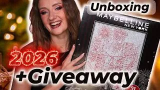 Thumbnail: NEW Maybelline Advent Calendar 2026 Unboxing 31 doors! + GIVEAWAY! 🎄