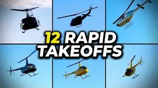 Thumbnail: Non-Stop Helicopter Scramble & Turbine Roar: 12 Rapid Takeoffs!