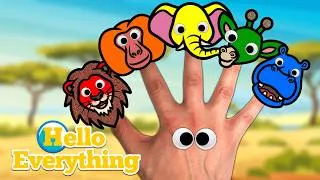 Thumbnail: Rainbow Safari Animals Finger Family | Kids Songs and Nursery Rhymes