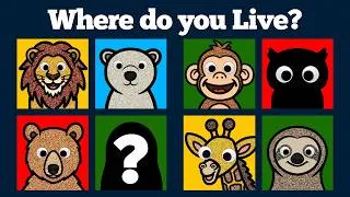 Thumbnail: Where Do You Live? | Safari or Rainforest | Learn Animal Names and Habitats