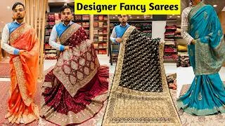Thumbnail: Bridal Designer Fancy Sarees | Banarasi Silk Katan Sarees | Flat 50% OFF Wedding Collection