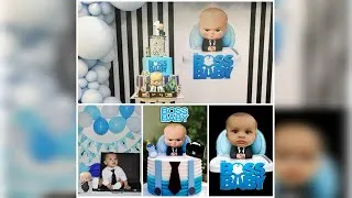 Thumbnail: Baby Boss Theme Half Birthday 💙 | Meesam Turns 6 Months | Home Celebration Ideas