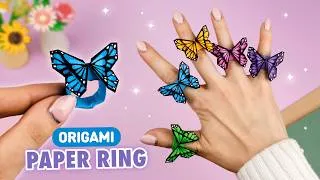 Thumbnail: Оригами Кольцо Бабочка из бумаги | Origami Paper Butterfly Ring