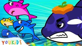 Thumbnail: Orca Chasing Baby Shark! 😱🦈| Pop It Challenge & Kids Songs | YouKids