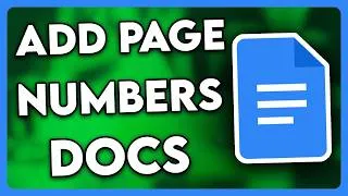 Thumbnail: How to Add Page Numbers in Google Docs (2026)