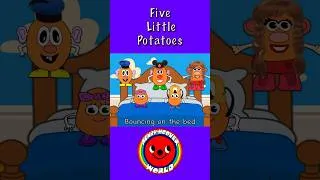 Thumbnail: Five Little Potatoes Bouncing on the Bed! 🥔🛏️ | Henry Hoover World #Shorts