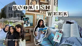 Thumbnail: a bookish week in my life 🌊📚 cozy cape cod reading retreat w/ besties | book shopping + reading vlog