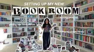 Thumbnail: building my dream home library 📚🏡 setting up my book room (moving vlog #2)