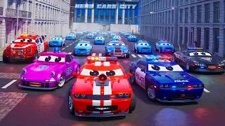 Thumbnail: Police Cars vs Street Cars 🚓 High-Speed City Chase | Who Will Win?