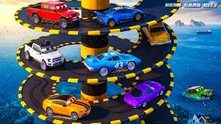 Thumbnail: ULTIMATE Spiral Race 🚗 City Cars High-Speed Showdown | Who Will Finish First?