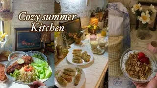 Thumbnail: Late Summer Day in my cozy kitchen🍓healthy meals, shopping for fall, family time, slow living vlog