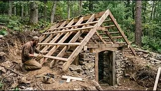 Thumbnail: Building a Hidden Hillside Dugout Shelter From Bare Dirt to a Moss Covered Roof