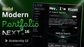 Thumbnail: Build a Modern Developer Portfolio Website Using Next.js 16 | Dashboard UI, Animations & EmailJS